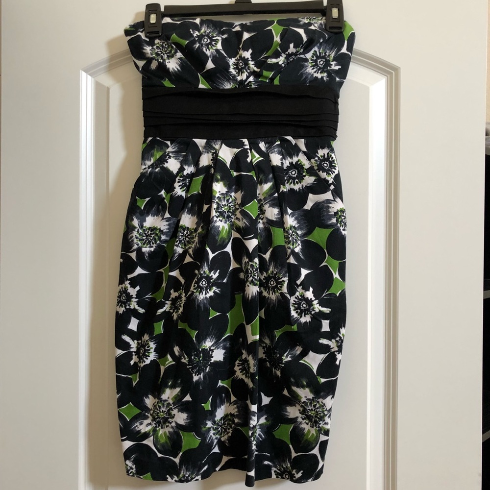 Green Floral Pencil Dress